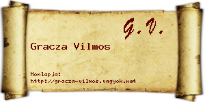 Gracza Vilmos névjegykártya